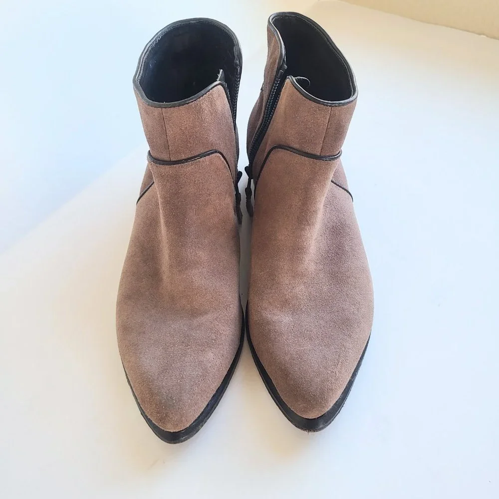 Rag & Bone 'Aston' Taupe Brown Suede Ankle Booties EU Size 40