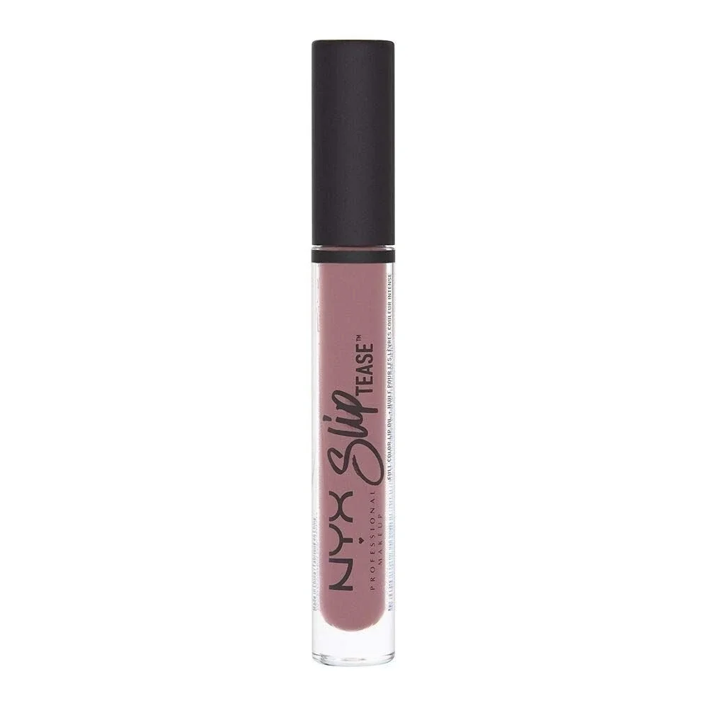 NYX Makeup Slip Tease Full Color‎ Lip Oil Liquid Lipstick Entice Cool Gray Plum