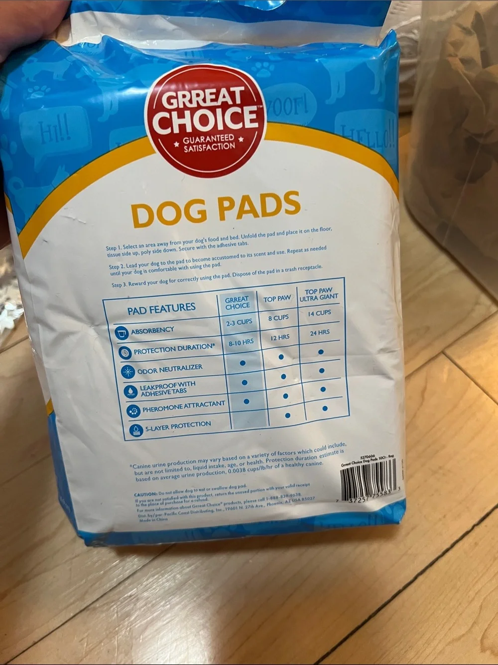 Blue Dog Pads - Leakproof Absorbent Pads (10 Count)