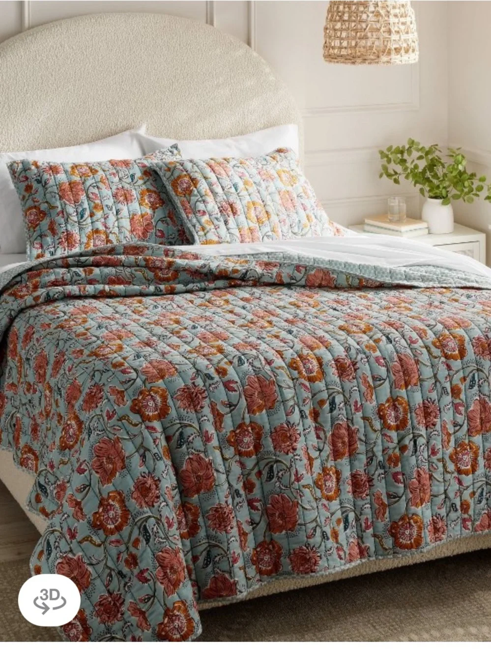 Threshold floral quilted