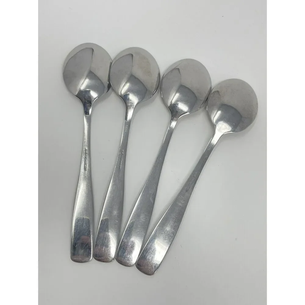 WMF Cromargan Baby Spoons Zoo Lions Beetles Stainless Flatware 6.5” Set Of 4