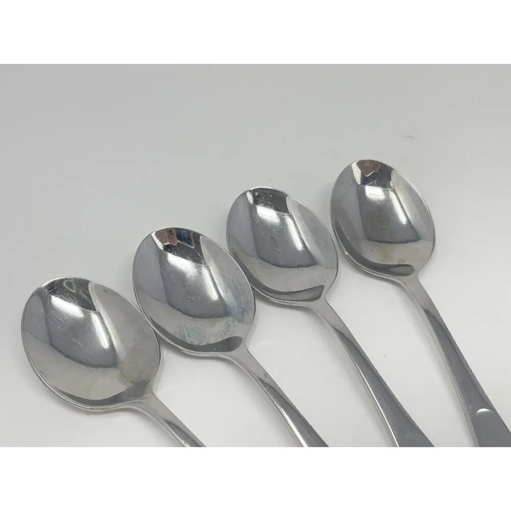 WMF Cromargan Baby Spoons Zoo Lions Beetles Stainless Flatware 6.5” Set Of 4