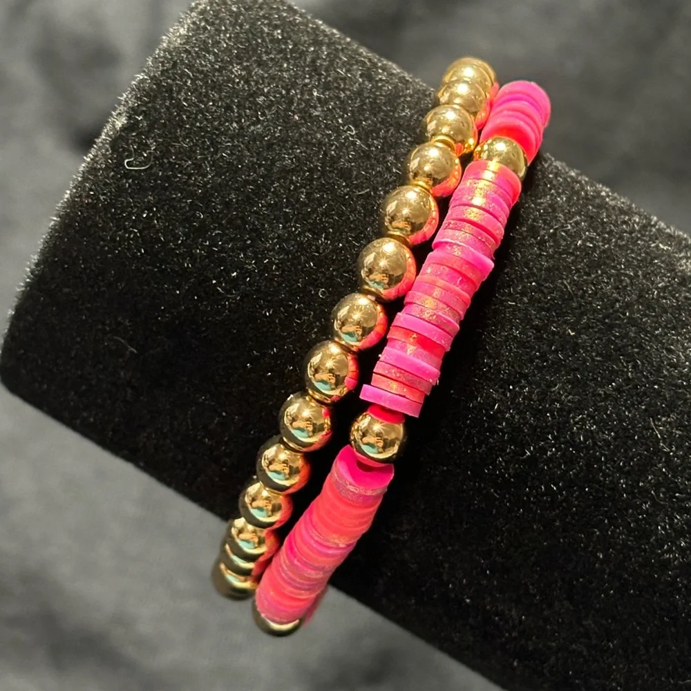 🌹 Clay handmade bracelet set