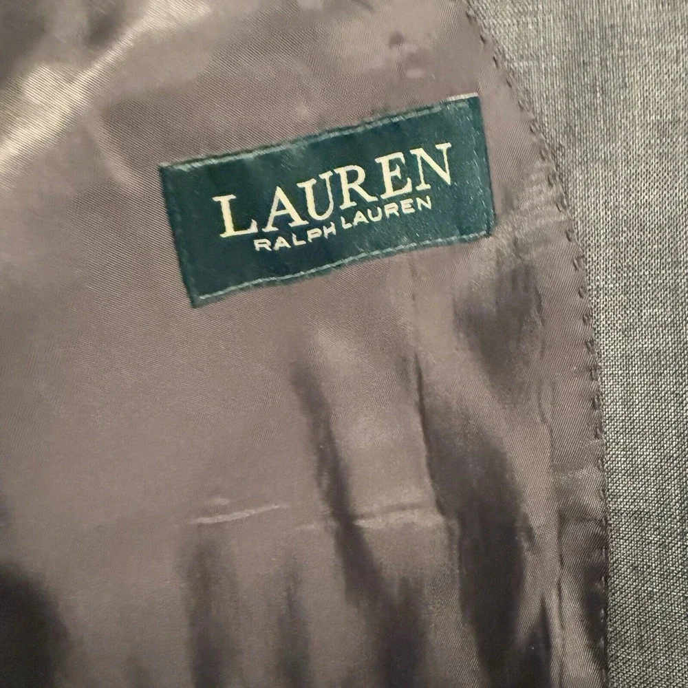 Lauren Ralph Lauren Lord&Taylor Men 100% Wool‎ Blazer Suit Sport Coat Gray 38R