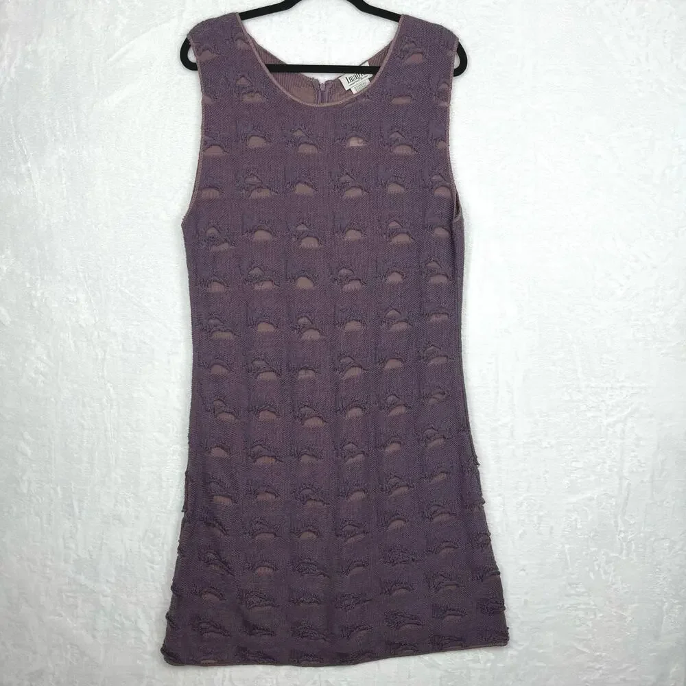 Vintage Imagio Sweater Dress XL‎ Y2K Lambswool Blend Sleeveless NWT Distressed