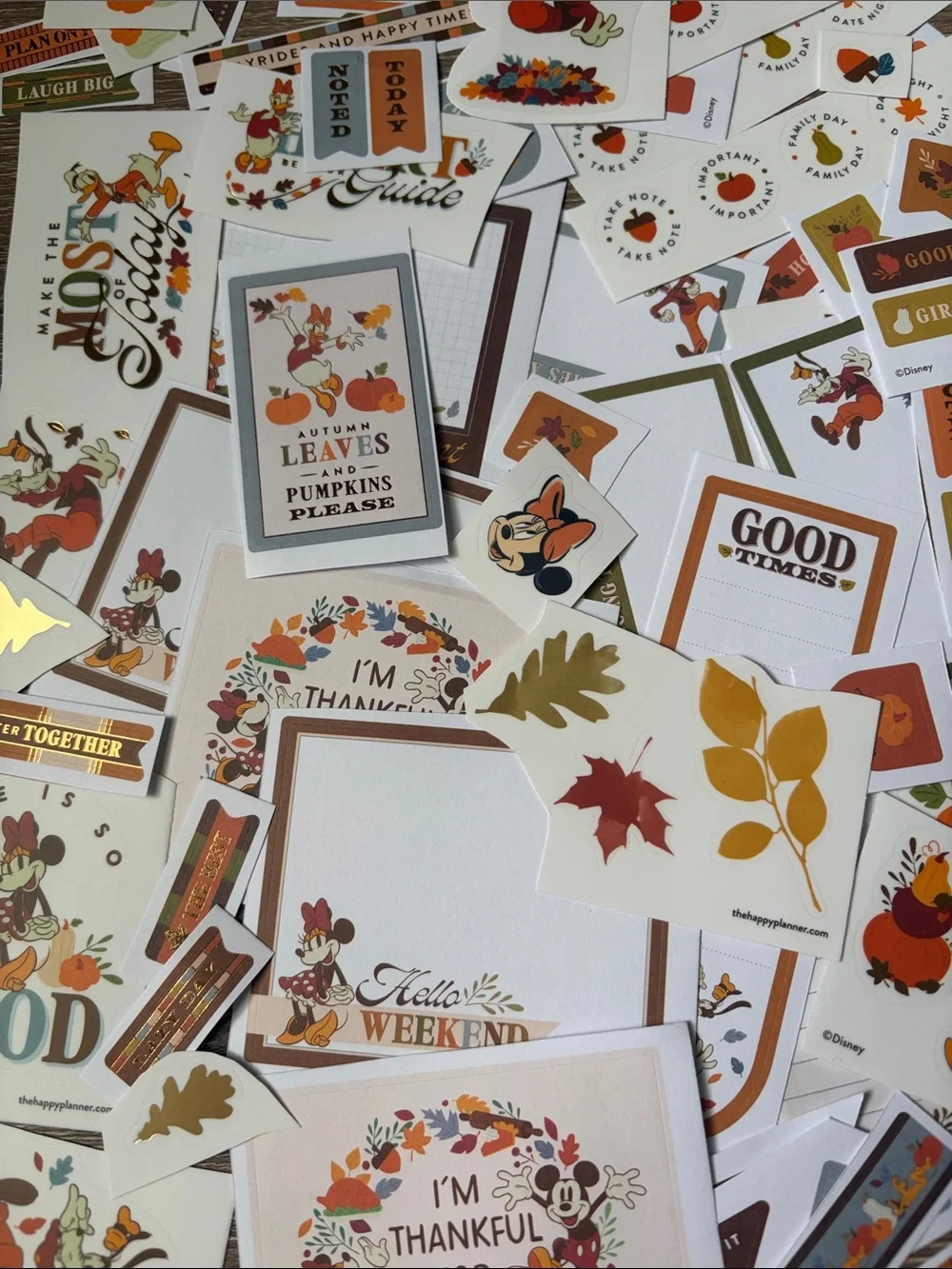 ❤️ $6 Disney 100+ piece  Fall Themed Not So Mystery Happy Planner Sticker Set