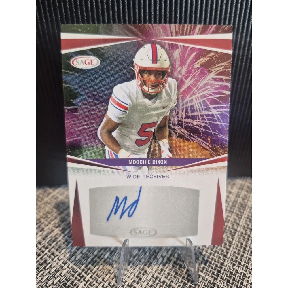 2024 Sage Low Series Moochie Dixon #A-MD Red Auto New Orleans Saints (AU)