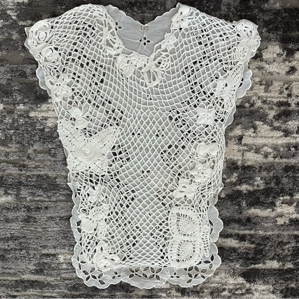 Free People Crochet Away Kaftan Size XS/S