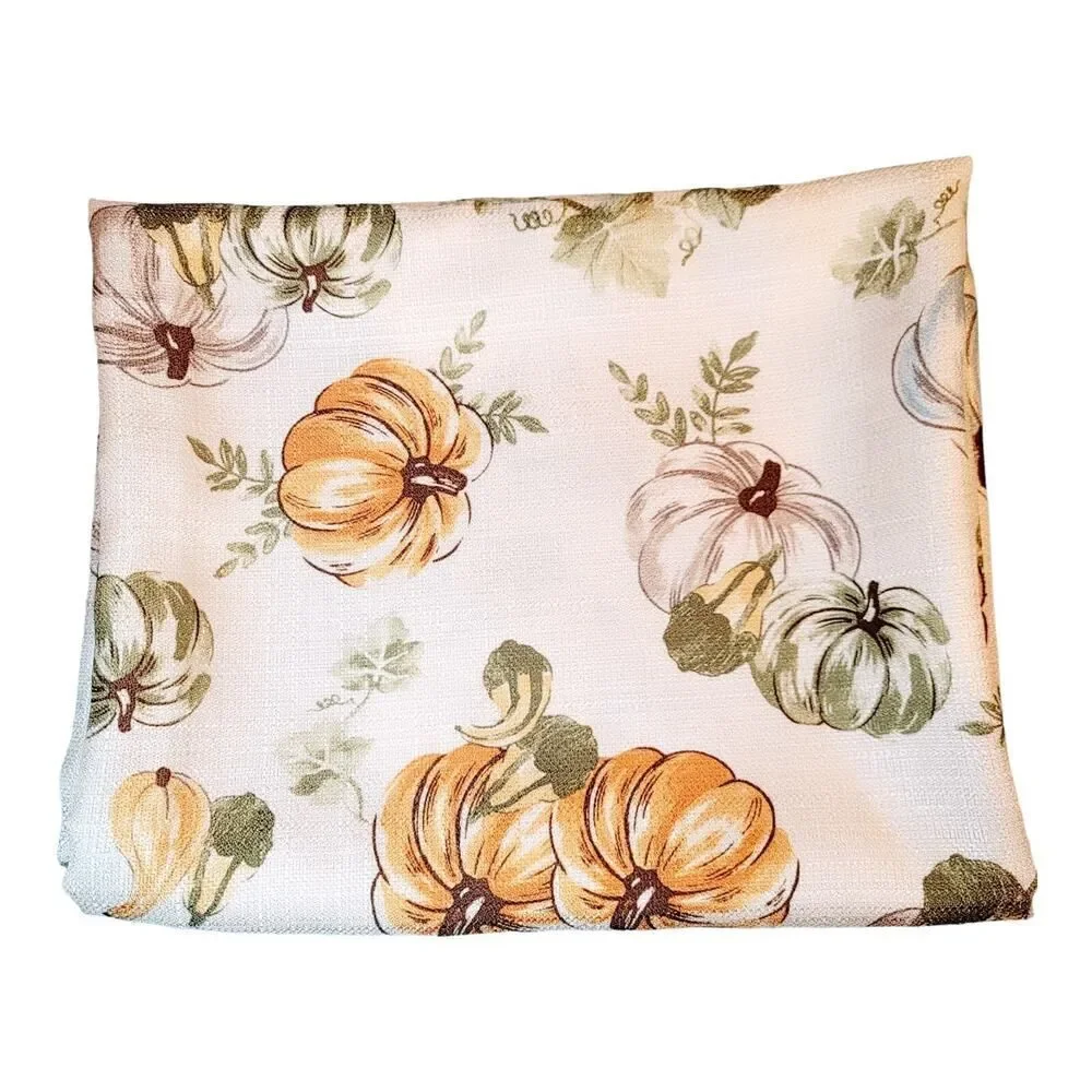 Thanksgiving Fall Pumpkin Autumn Harvest Tablecloth Beautiful Fabric 58
