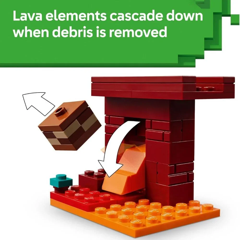 NEW 21266 LEGO Minecraft The Nether Lava Battle Toy Building Set Alex, Wither Sk