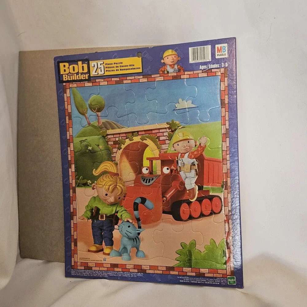 Set of 3 Bob The Builder 25 Piece Puzzles Hasbro 2001 Vintage COMPLETE Y2K‎