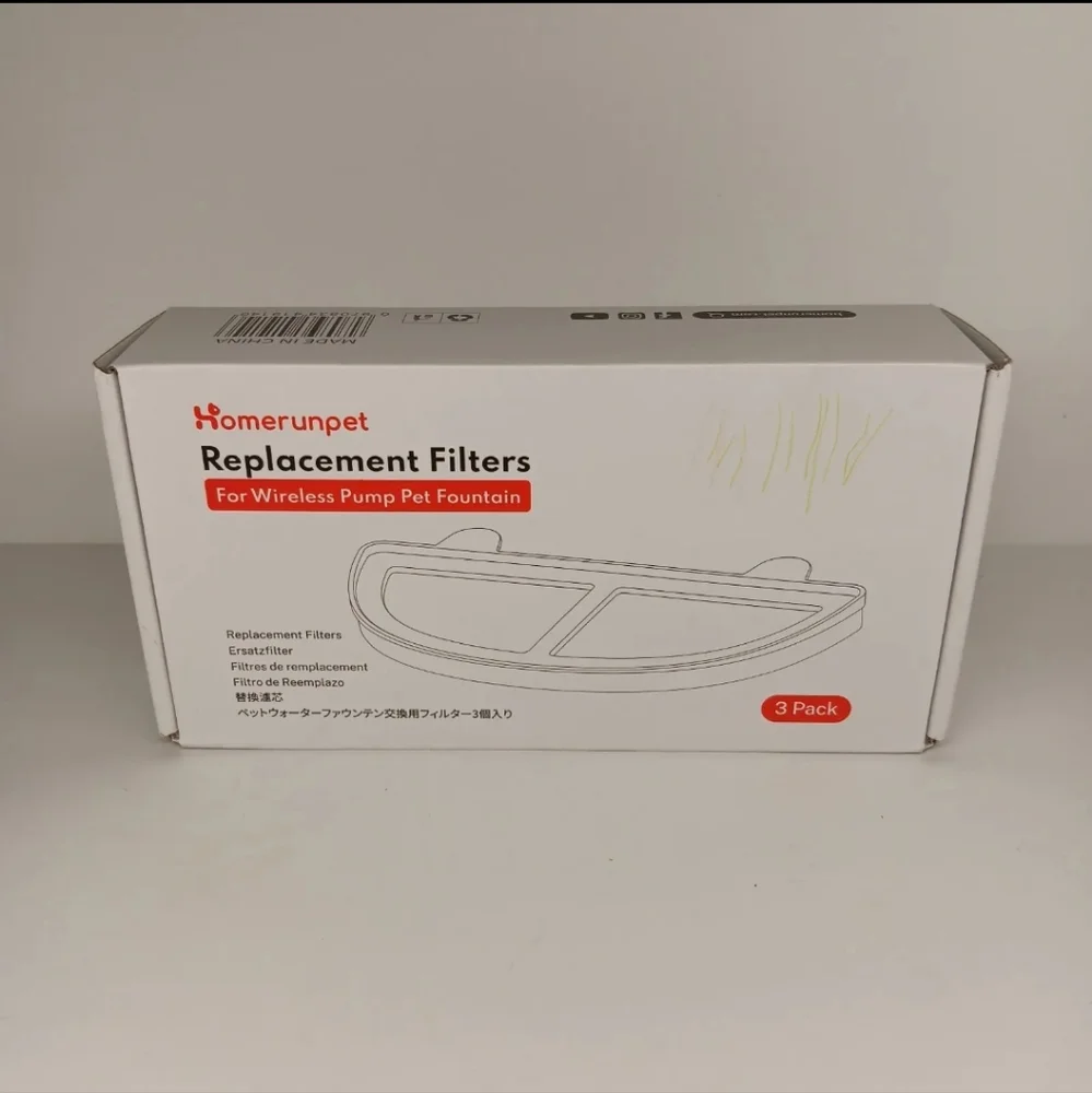 Homerunpet Pet‎ Fountain Filters for Wireless Pumps Cat White Open Box