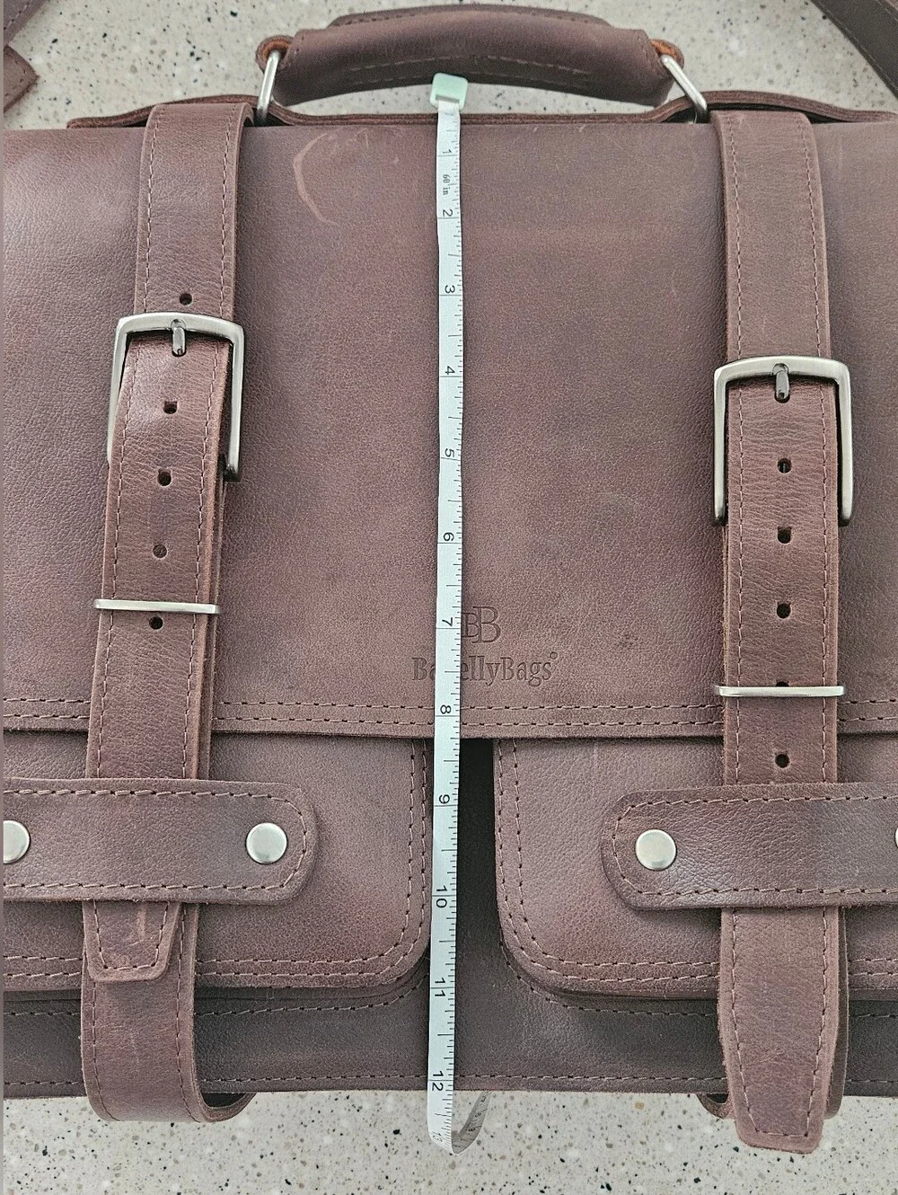 NEW Men's Brown Genuine Leather Messenger Bag Work Briefcase Distressed Style