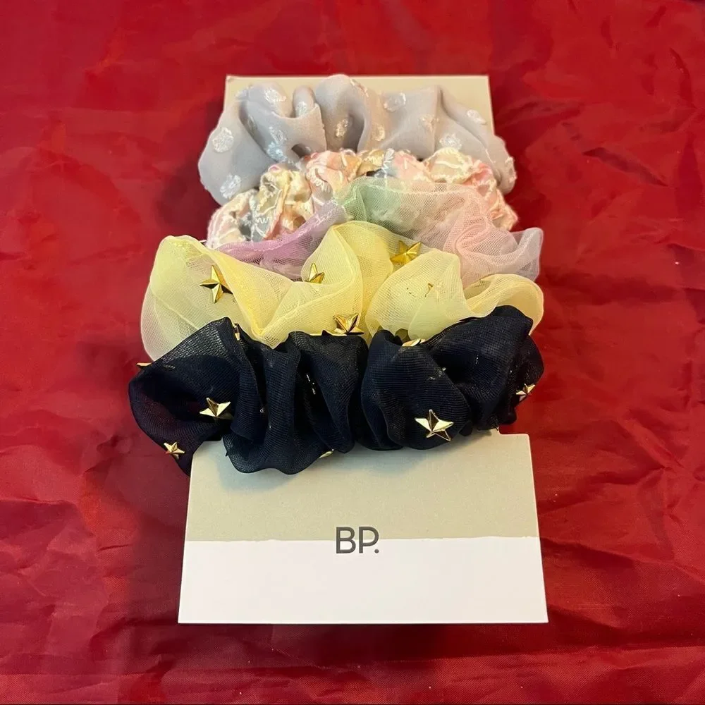 BP Hair Scrunchies Accessories Stars Pack of 5 Colorful