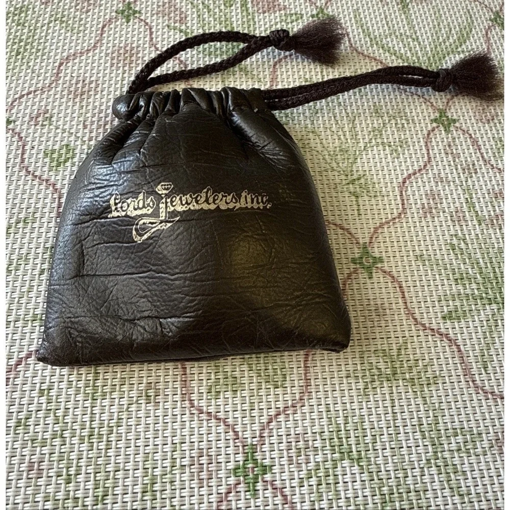 Vintage Lords Jewelers Inc Jewelry Pouch Black Drawstring Storage Bag 3x3