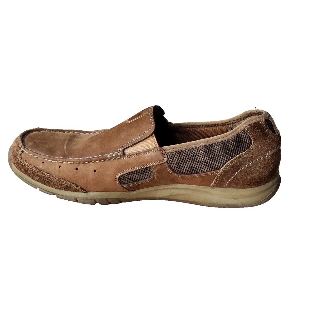 Clarks Mens Ramada Spanish Tobacco Brown Casual Slip On Shoes Size 11.5‎