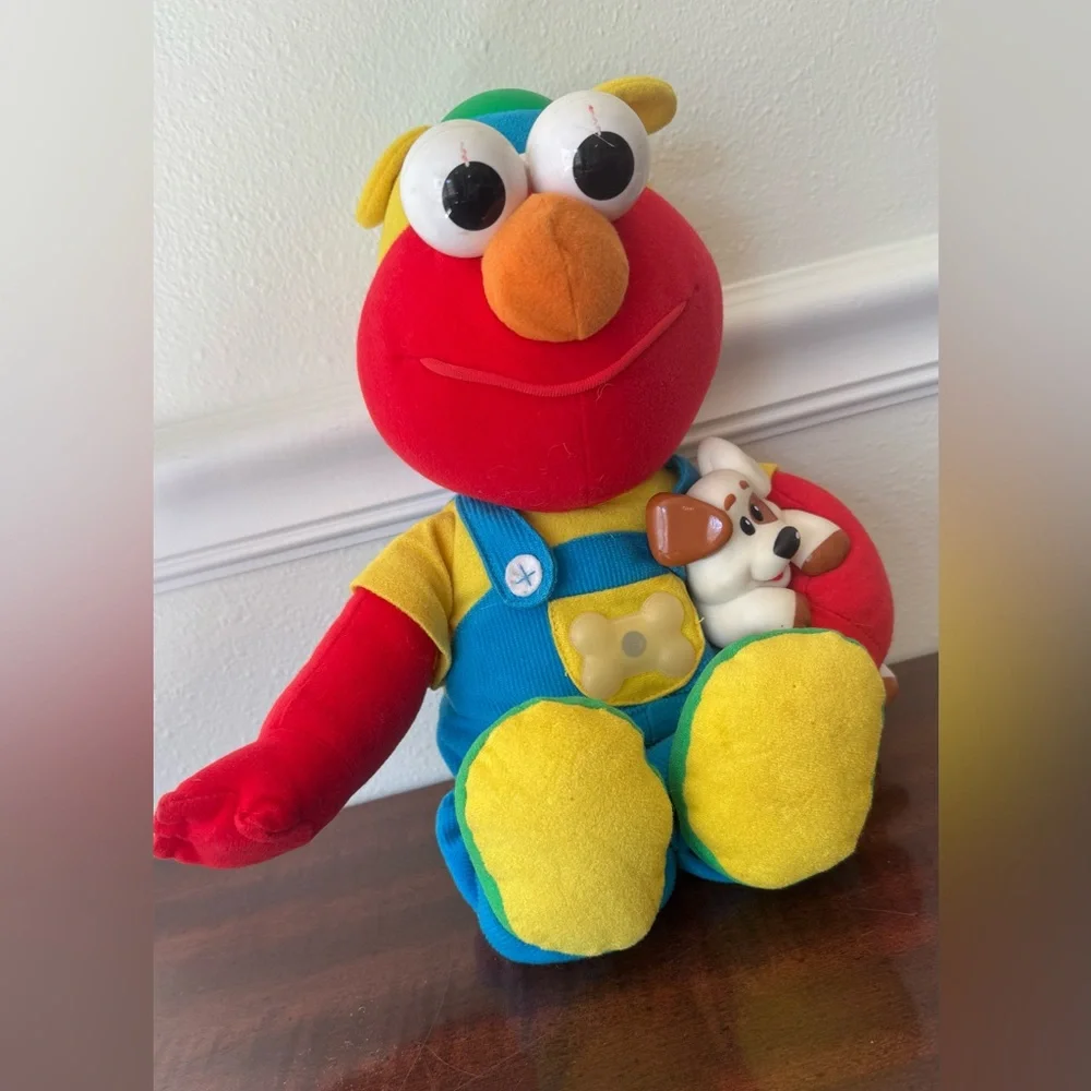 Vintage Blue Elmo Plush Toy