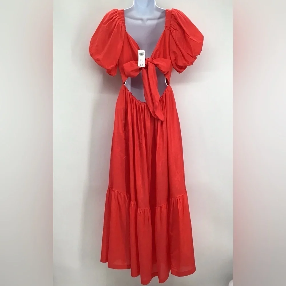 Abercrombie & Fitch Emerson Drama Bow-Back Maxi Dress NWT Party Size MP