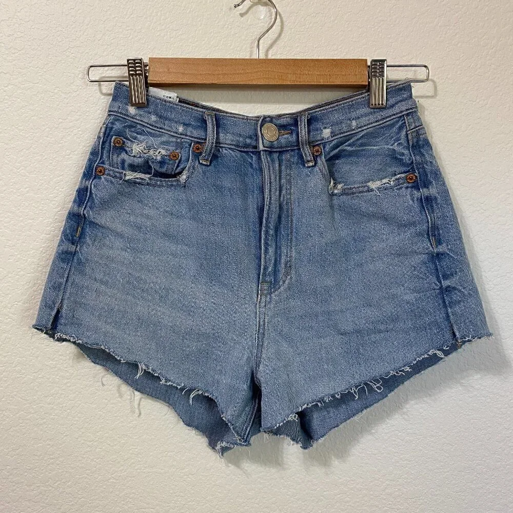 American Eagle Baggy Jean Cutoff Shorts Size 0