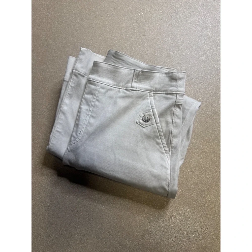 SPANX‎ Wide Leg Cropped Pants Beige Size M M Casual Comfort Stretch