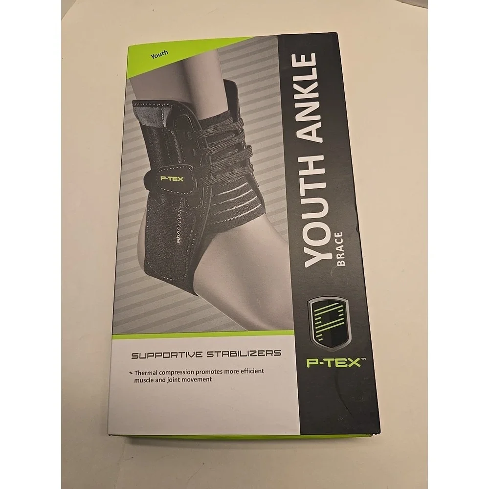 P-Tex YOUTH SIZE Ankle Brace Supportive Stabilizers Thermal Compression Lace NEW