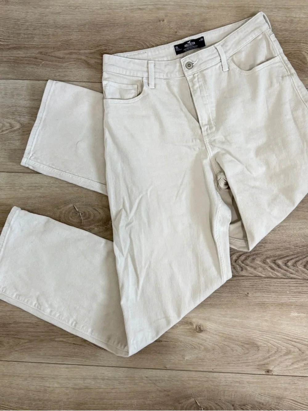 HOLLISTER 10/30 LONG Khaki‎ Light Tan High Rise Dad Jeans Baggy