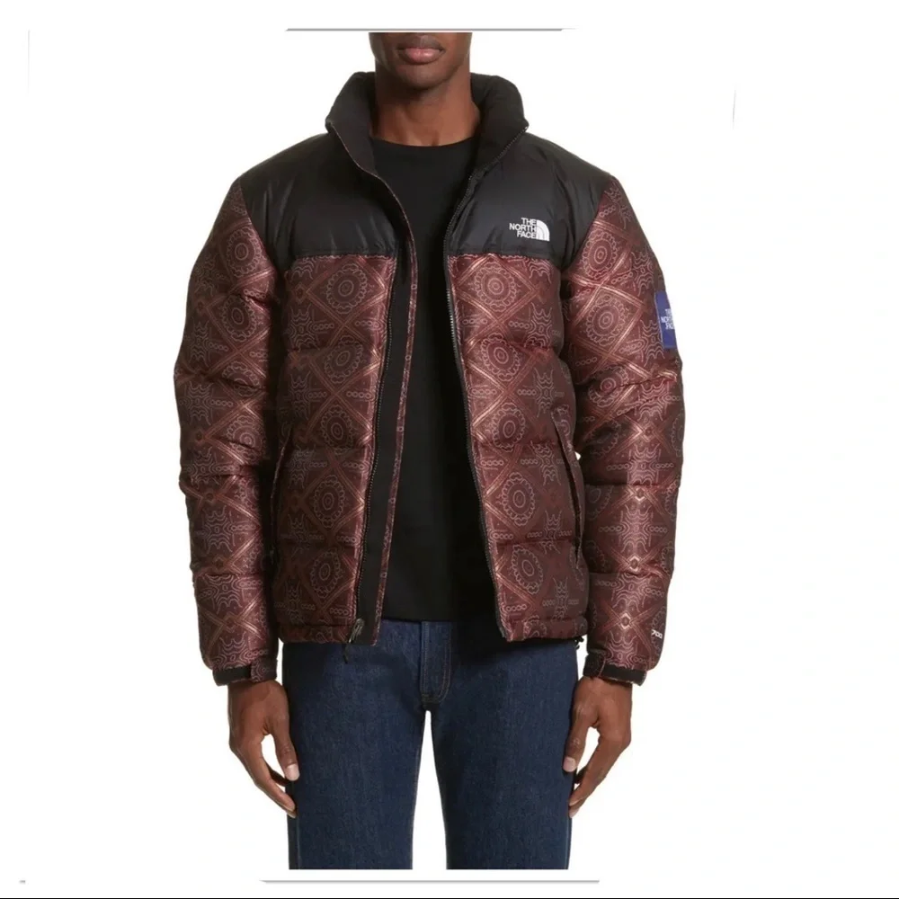 The North Face Nuptse 700 Fill Power Down Puffer Shimmering metallic jacquard
