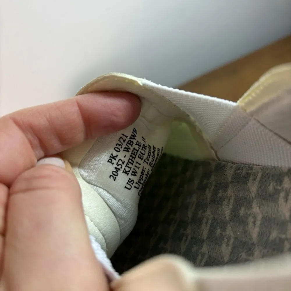 OluKai Ki'hele Women's Slip On Folding Heel Sneaker Shoe White Size 11