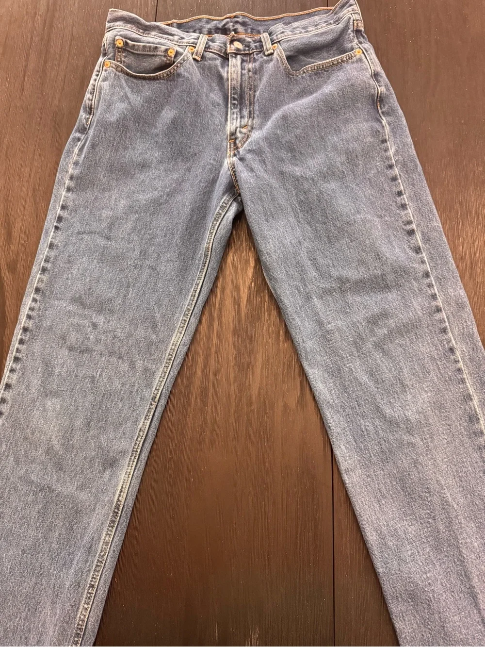 Levis 550 Relaxed Fit Tapered Leg Medium Wash Blue Denim Jeans Mens 34x32