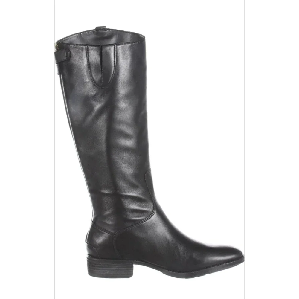 Sam Edelman Women Penny  Leather Anthropologie Equestrian Black Leather Boots 8M