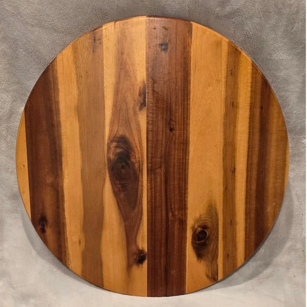 Lipper International 17.75 In. Acacia Wood Lazy Susan Rotating Kitchen Turntable