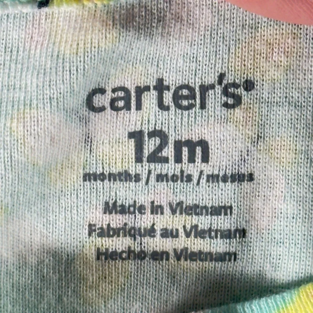 935 | NWT Carter's Butterfly Print Flutter Sleeve Bubble Romper Mint 12M