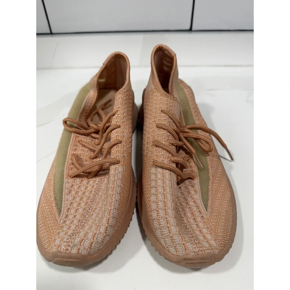 Danskin Ecstatic Women 9 Clay Pink Knit Athletic Sneakers Vegan Textile Shoes