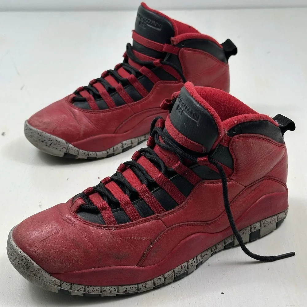Air Jordan 10 Retro 30th Bulls Over Broadway Shoes‎ Men 9 Gym Red 705178 601