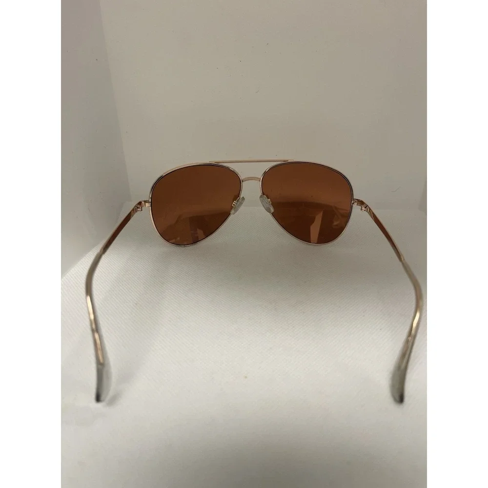 Designer Aviator‎ Sunglasses Gold Metal Frame Brown Mirrored Lenses D31