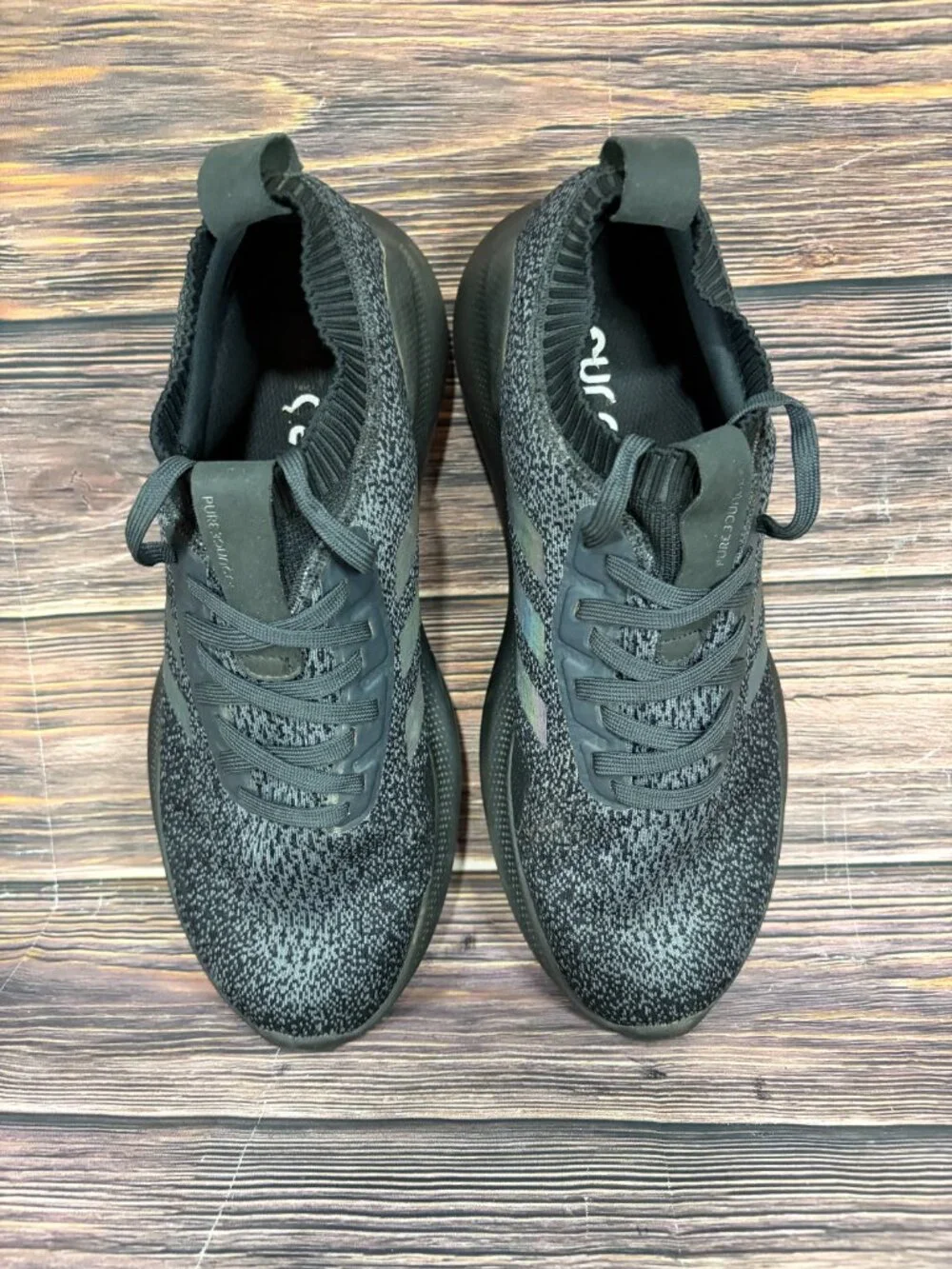 Adidas‎ Purebounce+ Core Black Men's Athletic Lace Up Shoes Size 11.5