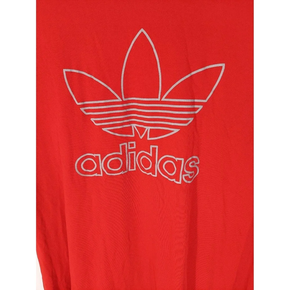 Adidas Mens Trefoil Graphic T-Shirt‎ Red Large Short Sleeve Spellout