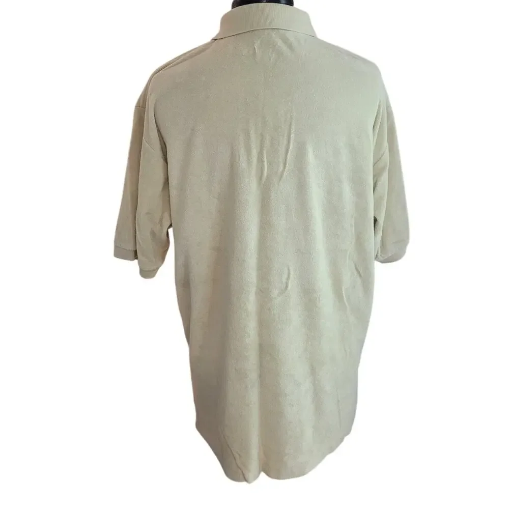 VTG Ralph Lauren Terry Cloth Polo Yellow L Retro