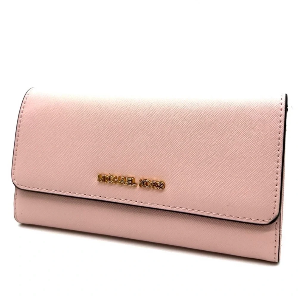 Michael Kors Large Trifold Wallet Powder Blush (NWT)