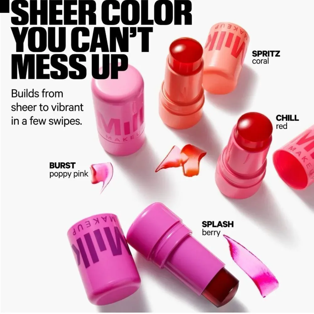 🌻 Milk Makeup Burst Cooling Water Jelly Tint Sheer Lip & Cheek Stain New FullSz