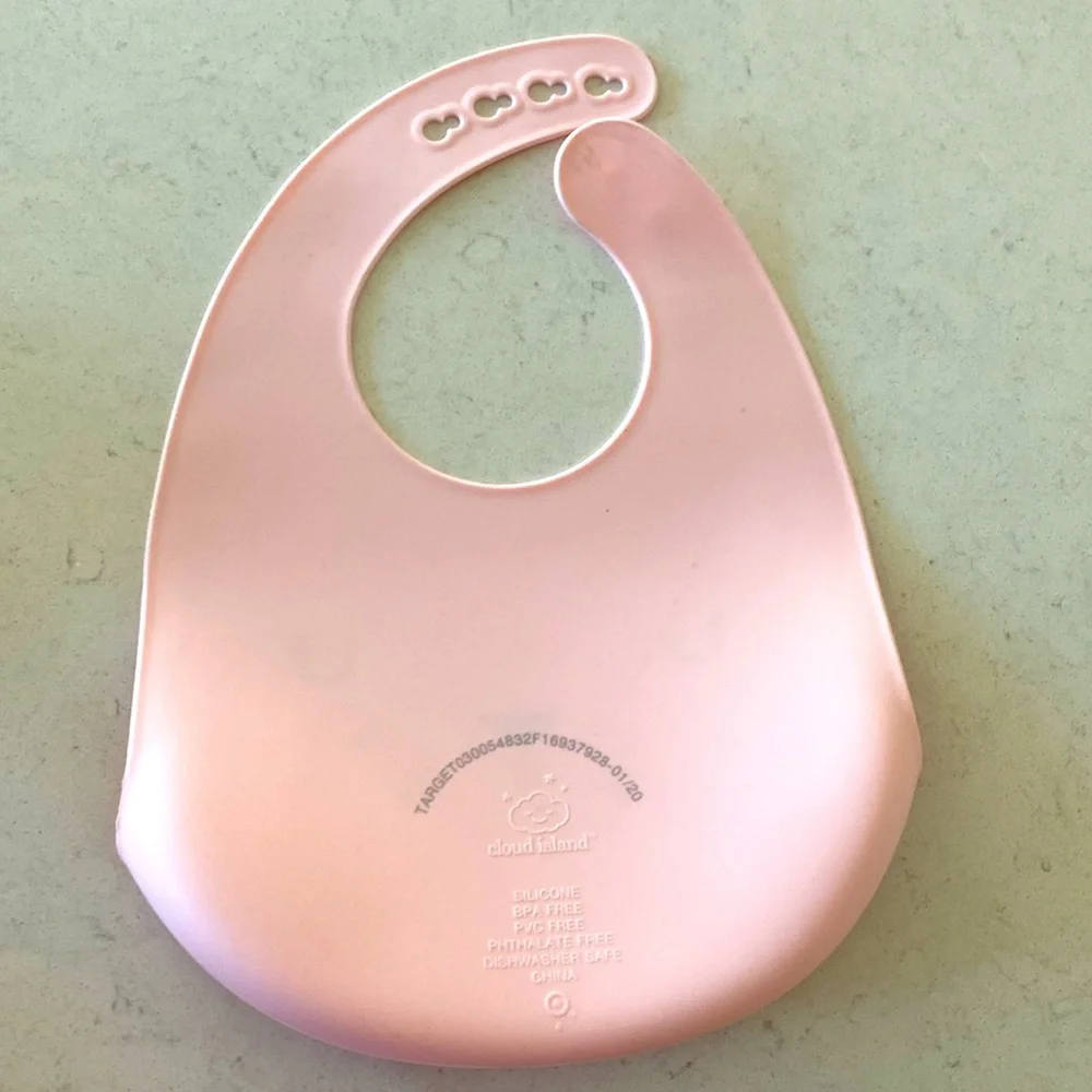 Pink Silicone Baby‎ Bib