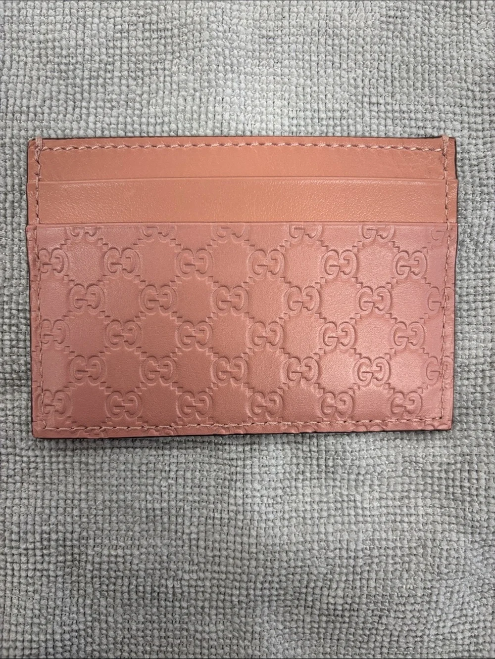 Gucci Rose Pink Embossed GG Leather Cardholder