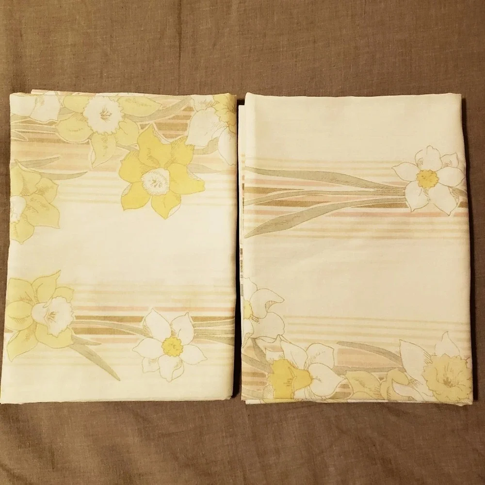 Vintage pillowcases floral