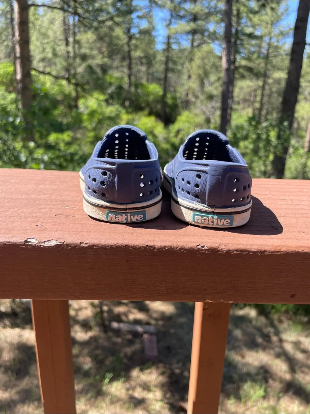 Native Shoes Kids Child Miles Slip-On Perforated Water Shoes - Navy Blue