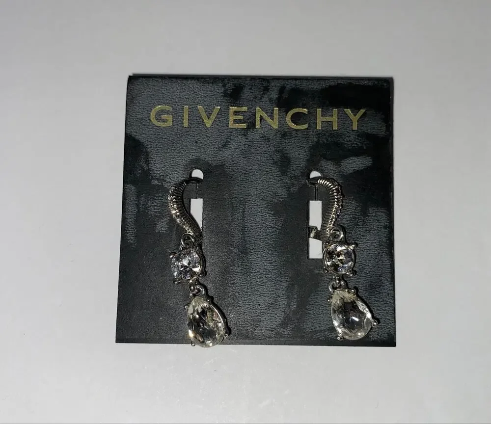 Givenchy Crystal Drop Earrings New on Cards