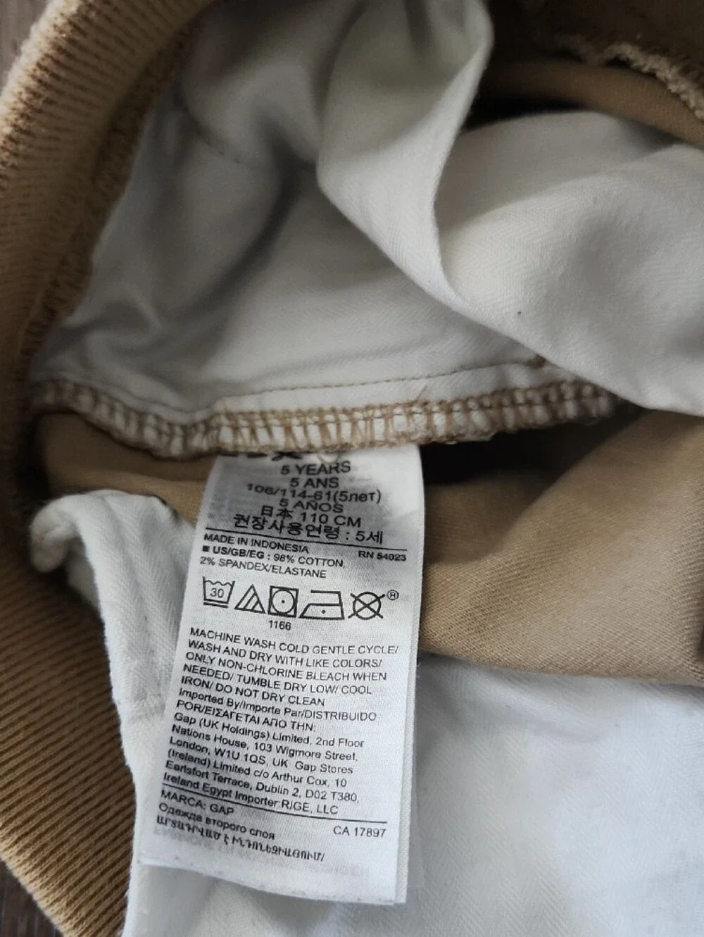GAP Kids Tan Chino Pants