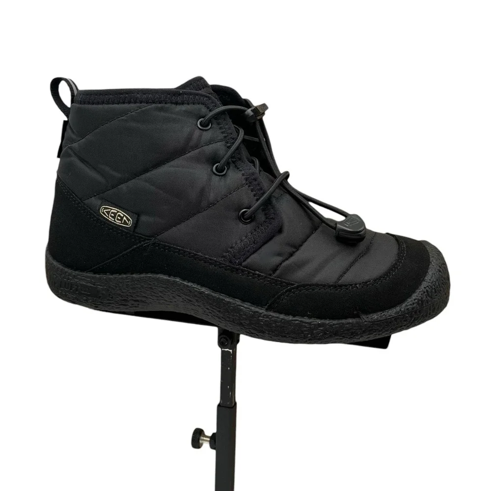 KEEN Youth Boys Girls Howser II Waterproof Insulated Chukka Boots Size 5 Black
