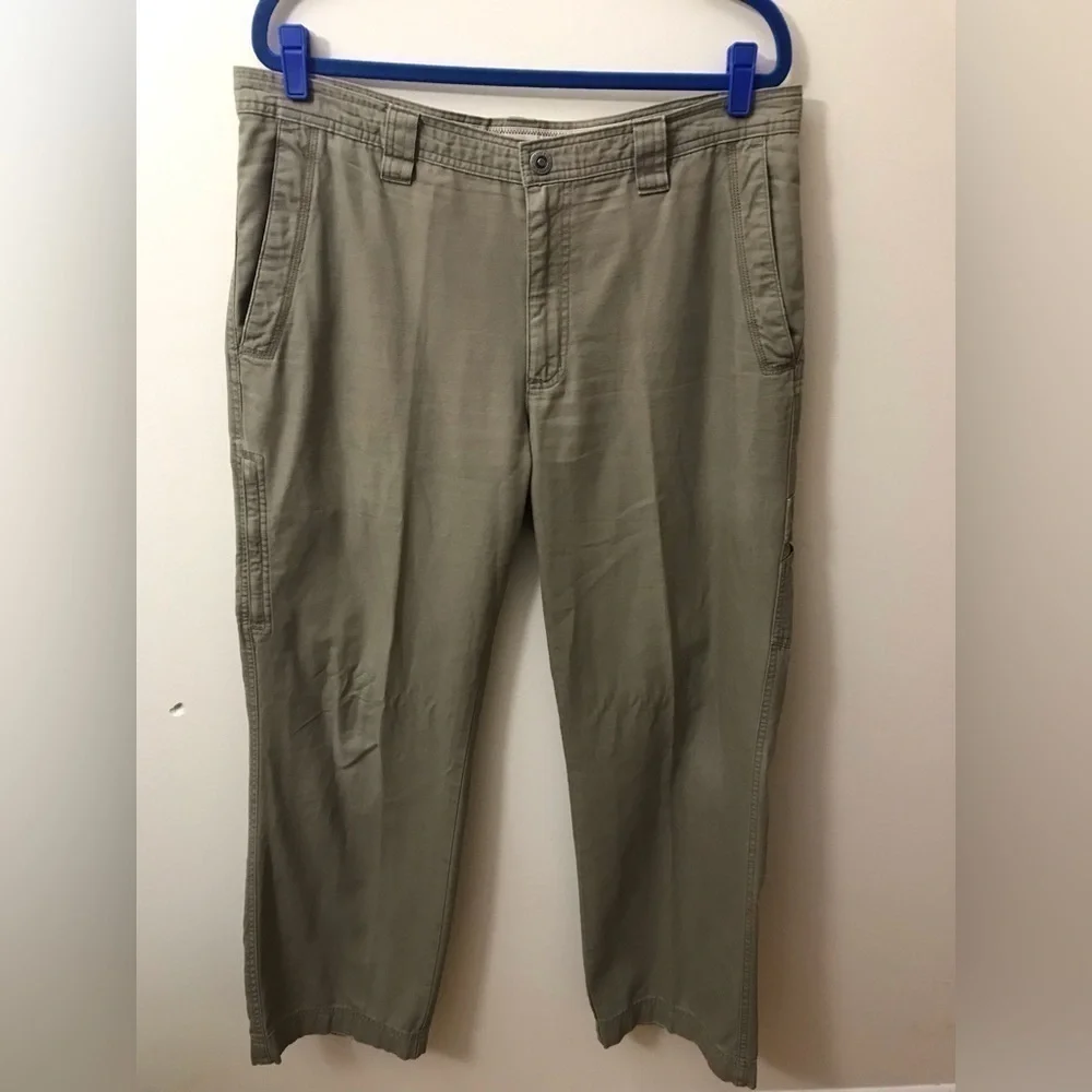 𝅺COLUMBIA Mens Cotton Easy Fit Omni Shield Classic Khaki Cargo Pants Size 36X32