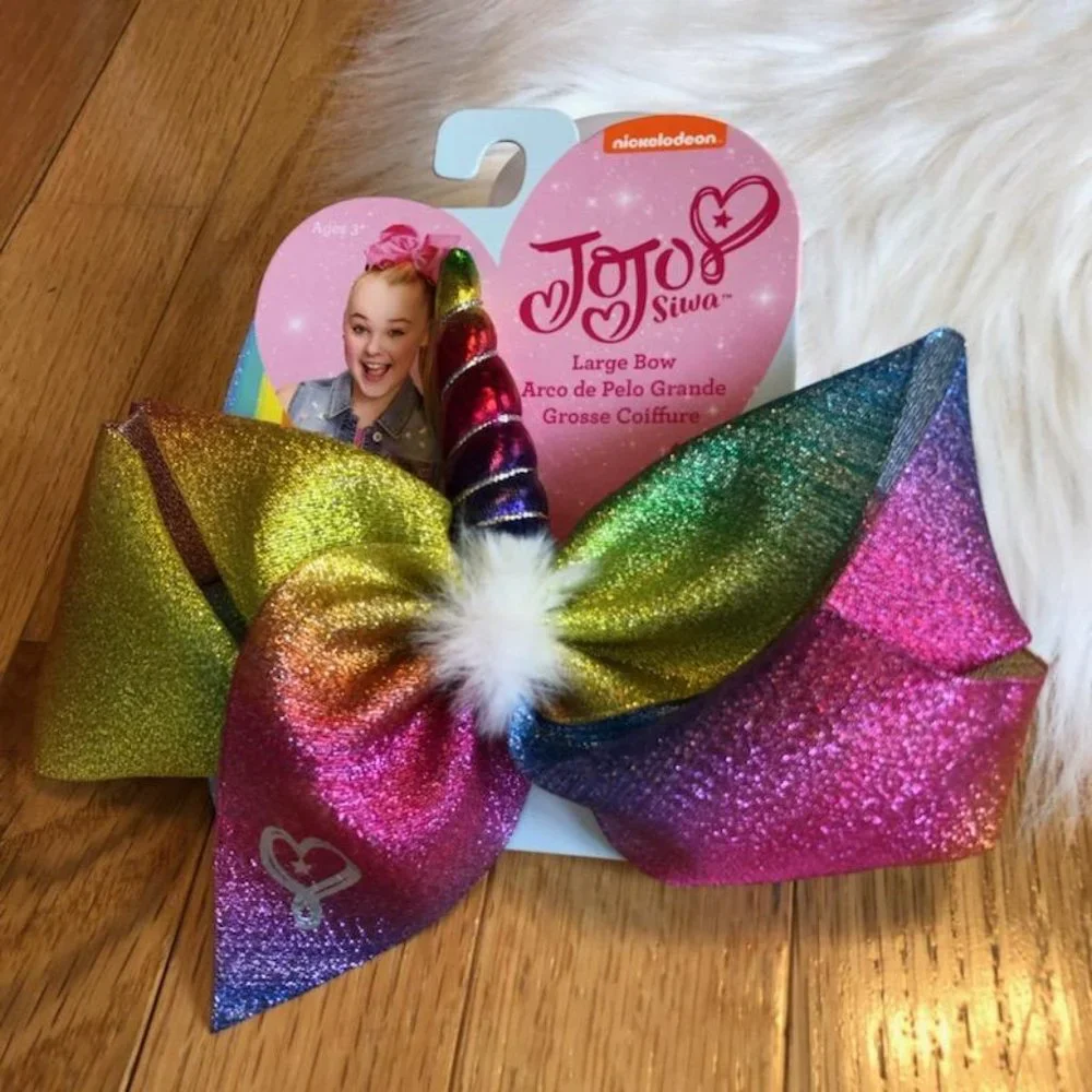 JoJo Siwa Set of 2 Large Unicorn Themed Bows