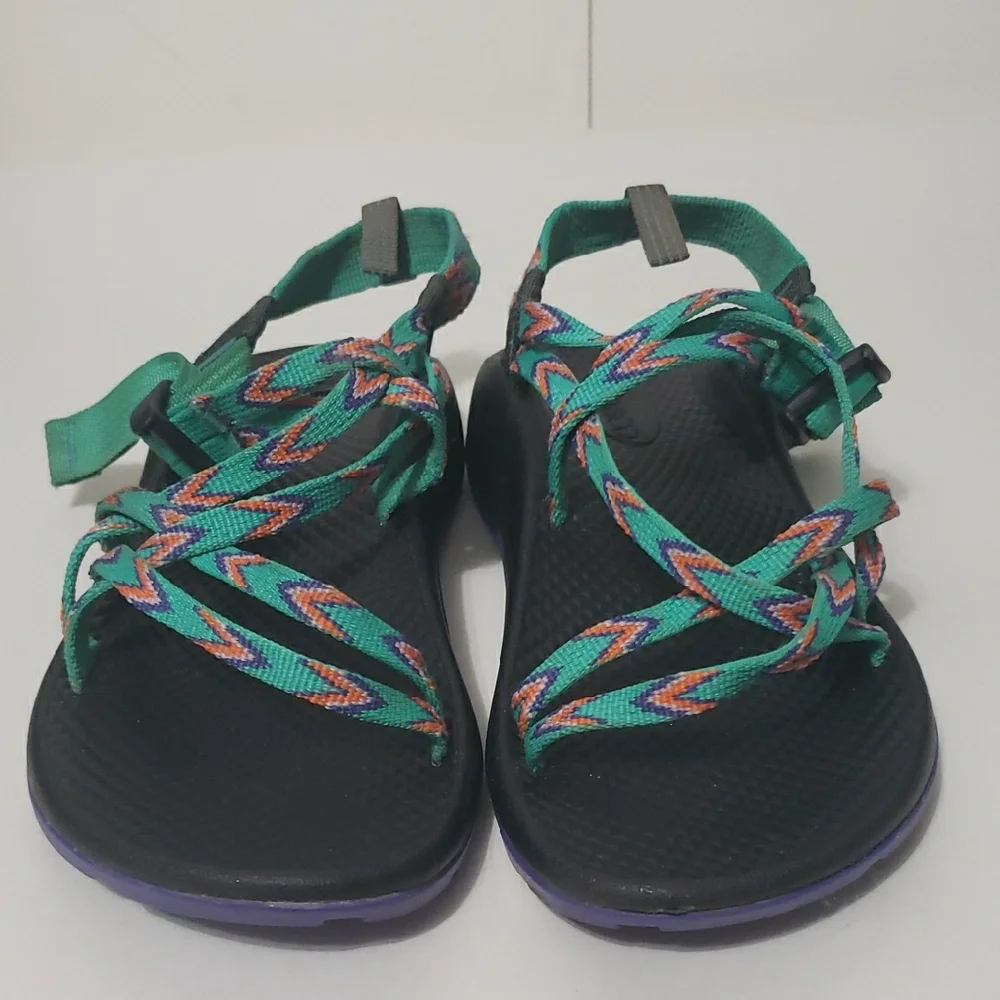 CHACO KIDS ZX/1 Ecotread‎ Mint Leaf Colorful Strappy Sandals